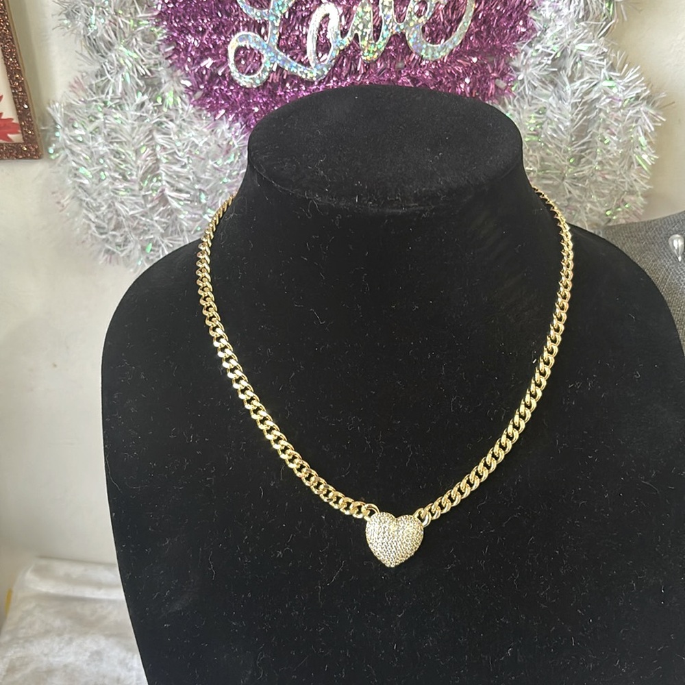 Gargantilla 14 k gold plated de corazón